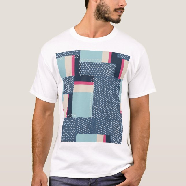 T-shirt Contour géométrique simple : Bloc de couleur (Devant)