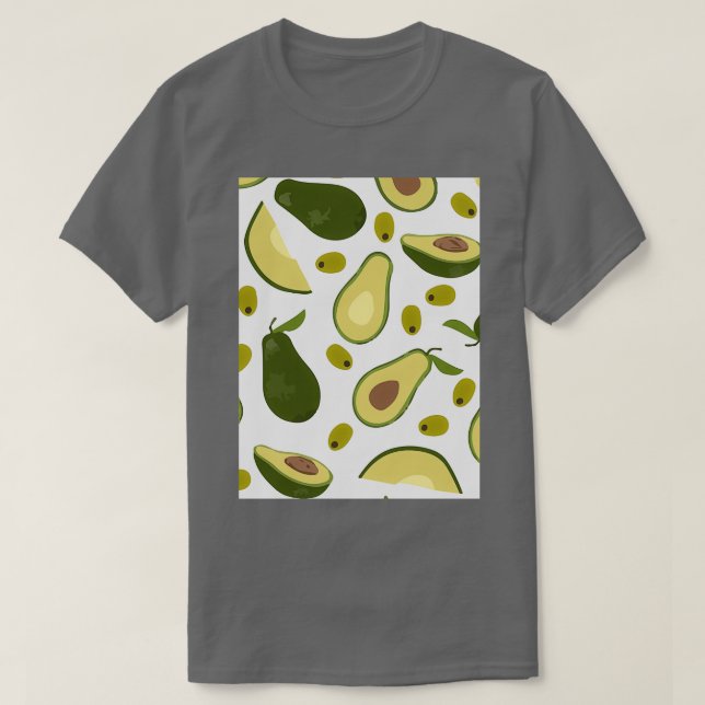 T-shirt Contour tropical exotique tropicale de l'Avocado (Design devant)