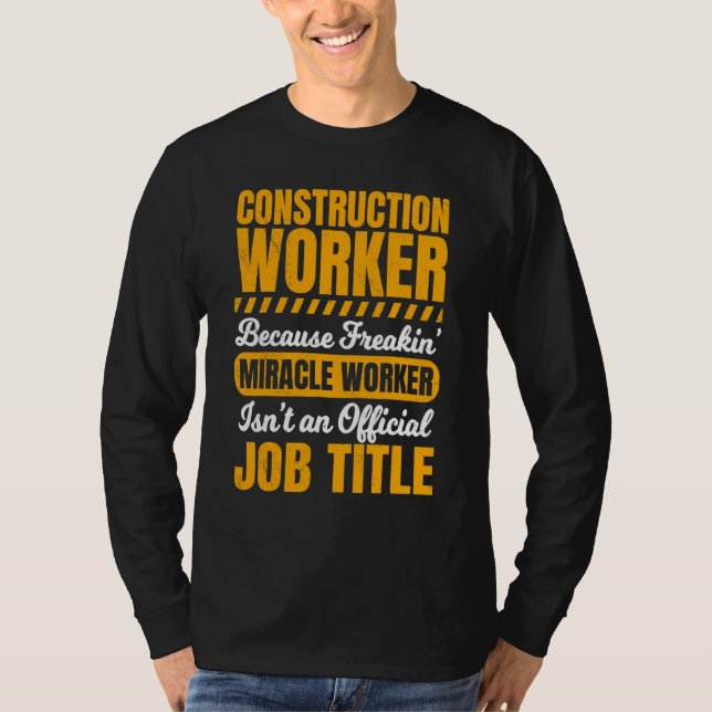T-shirt Contractant des travailleurs de la construction Ca (Devant)