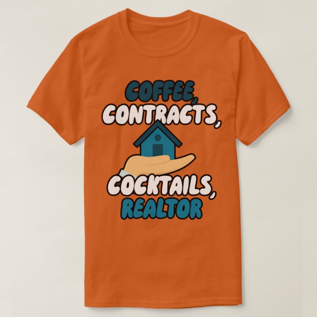 T-shirt Contrats de café Cocktails 1 (Design devant)