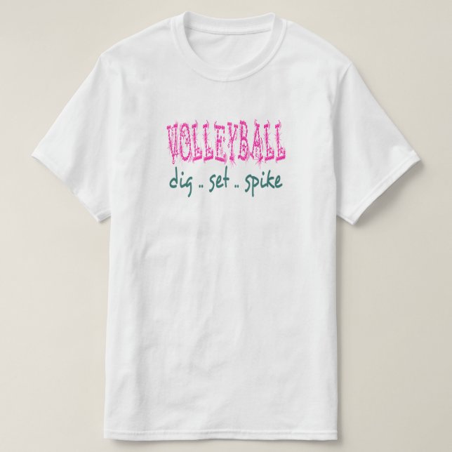 T-shirt Contre Attaque Set Smash (rose/vert) (Design devant)