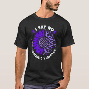 T-shirt Contre la violence domestique Tournesol ruban viol