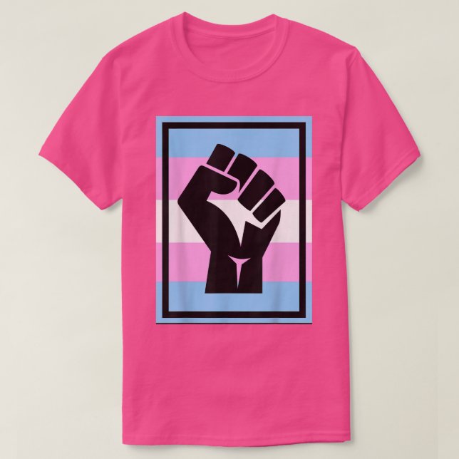 T-shirt contre le drapeau transgenre de résistance (Design devant)