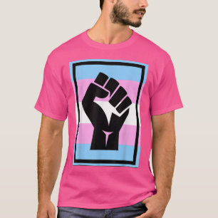 T-shirt contre le drapeau transgenre de résistance