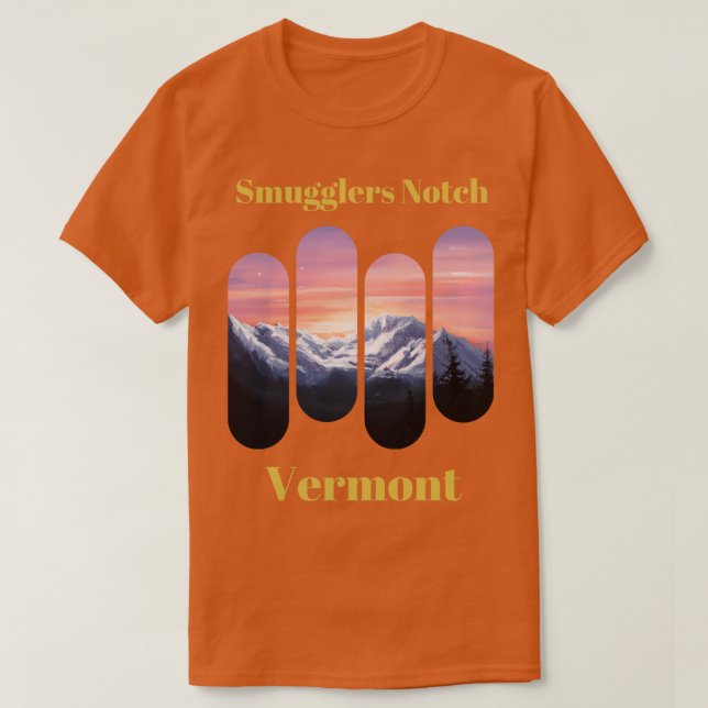T-shirt Contrebandeurs Notch ski Vermont 2 (Design devant)