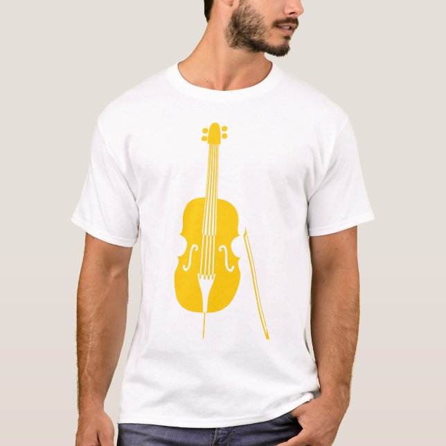T-shirt Contrebasse - Ambre (Devant)