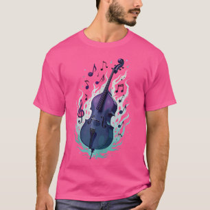 T-shirt Contrebasse avec notes Rockabilly Jazz Orchestra D
