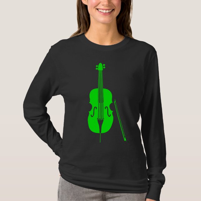 T-shirt Contrebasse - Vert (Devant)