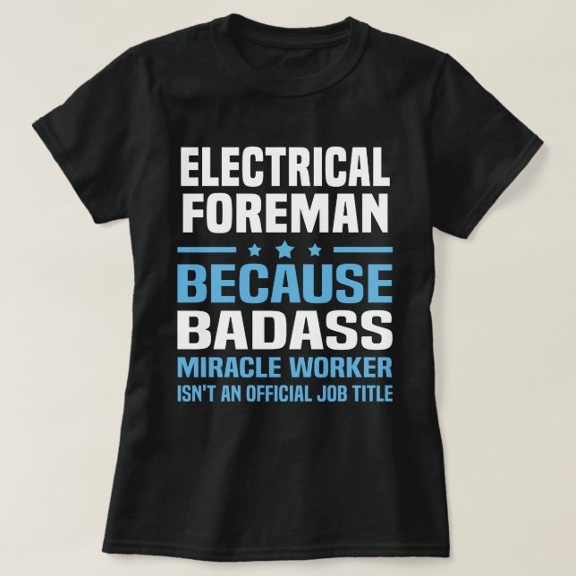 T-shirt contremaître électrique (Design devant)