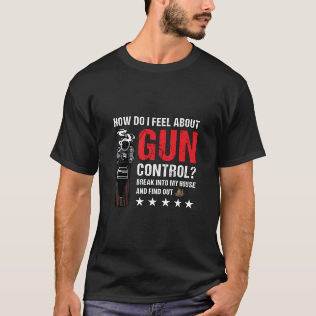 T-shirt Contrôle Amusant D'Arme Dit 2Nd Amendement Pro Gun (Devant)