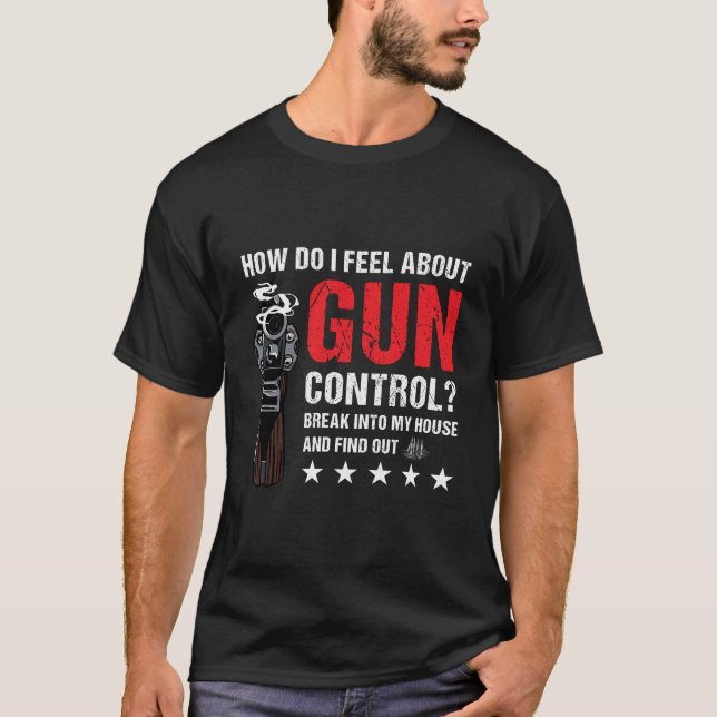 T-shirt Contrôle Amusant D'Arme Dit 2Nd Amendement Pro Gun (Devant)