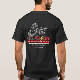 T-shirt Contrôle de combat. Vendredi RED. Portez du rouge.