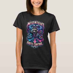 T-shirt Contrôle de l'itinéraire nocturne des ratons laveu