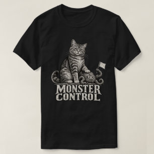 T-shirt Contrôle de monstre – Drôle de chat tigré vintage