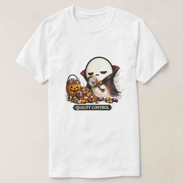 T-shirt Contrôle de Qualité Halloween Vampire Mignon  (Design devant)