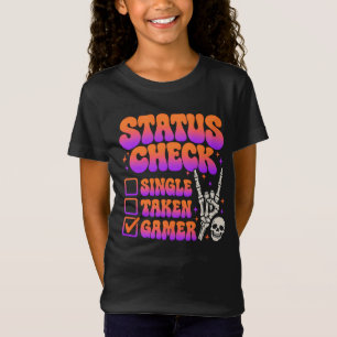 T-Shirt Contrôle de statut humour de gamer pour les fans d