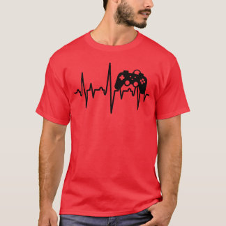 T-shirt Contrôle du jeu Heartbeat Gamer boy