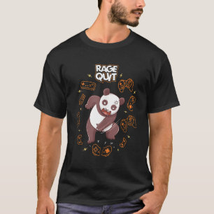 T-shirt Contrôle Freak Rage Quitter Angry Gamer Panda Bear