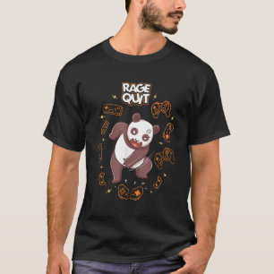 T-shirt Contrôle Freak Rage Quitter Angry Gamer Panda Bear