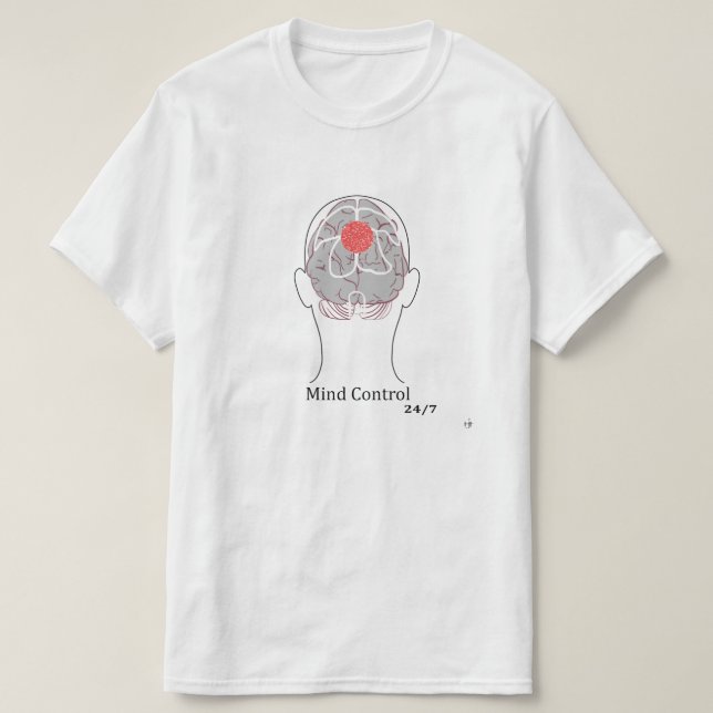 T-shirt Contrôle mental 24h/24, 7j/7 (Design devant)