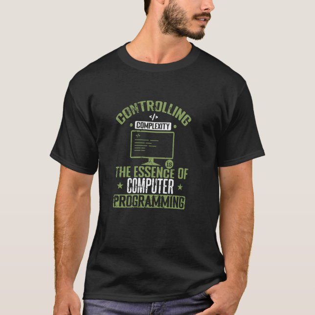 T-shirt Contrôler la complexité est l'essence de l'informa (Devant)