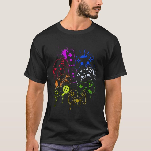 T-shirt Contrôler Toutes Les Choses Video Game Controller (Devant)