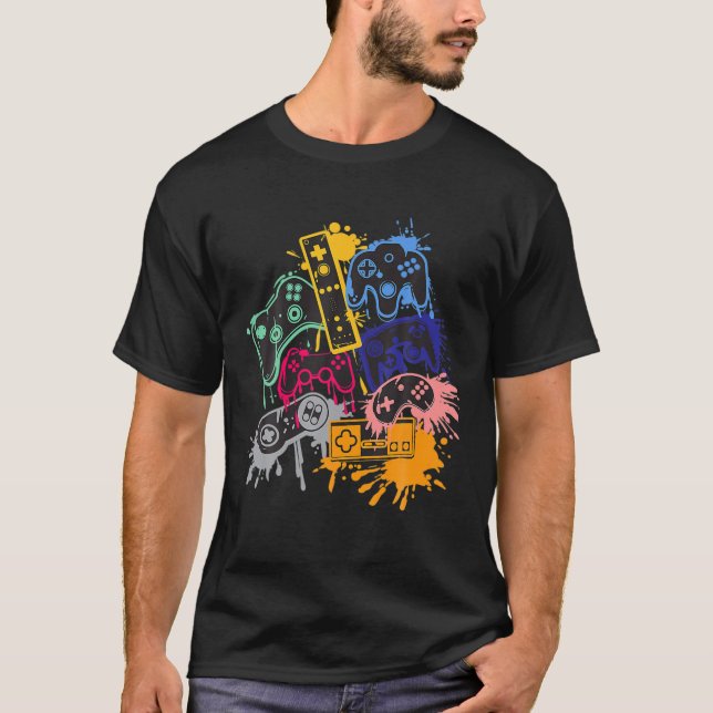 T-shirt Contrôler Toutes Les Choses Video Game Controller (Devant)