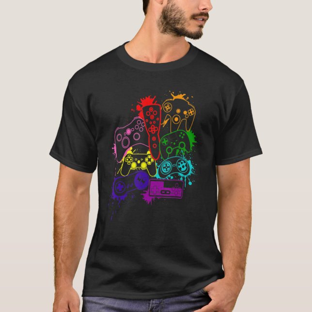 T-shirt Contrôler Toutes Les Choses Vidéo Game Controller  (Devant)