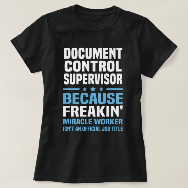 T-shirt Contrôleur de contrôle de document (Design devant)
