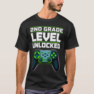 T-shirt Contrôleur de jeu débloqué de niveau 2e année Reto