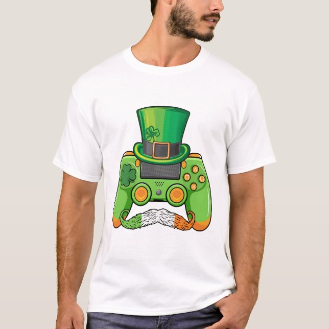 T-shirt Contrôleur de jeu Jour de la Saint Patrick Gamer I (Devant)