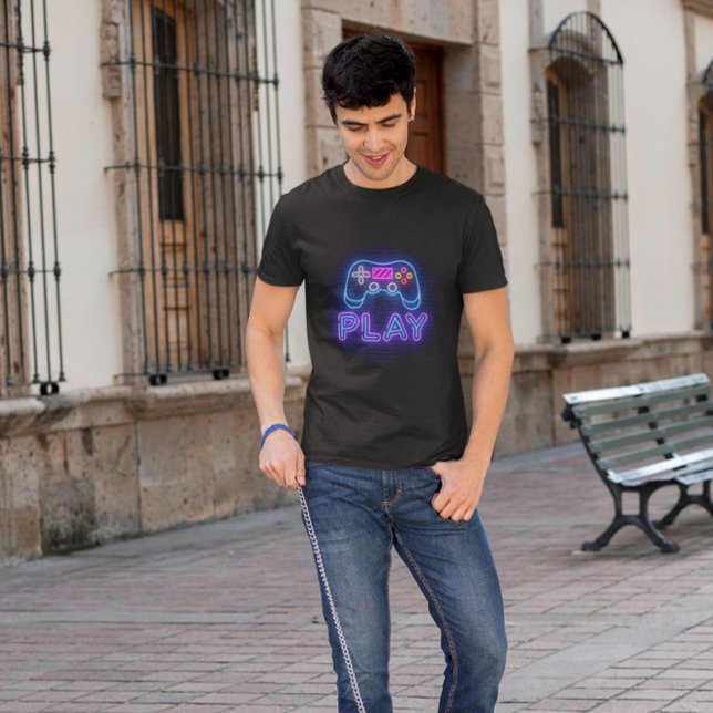 T-shirt Contrôleur de jeu Neon (Créateur téléchargé)