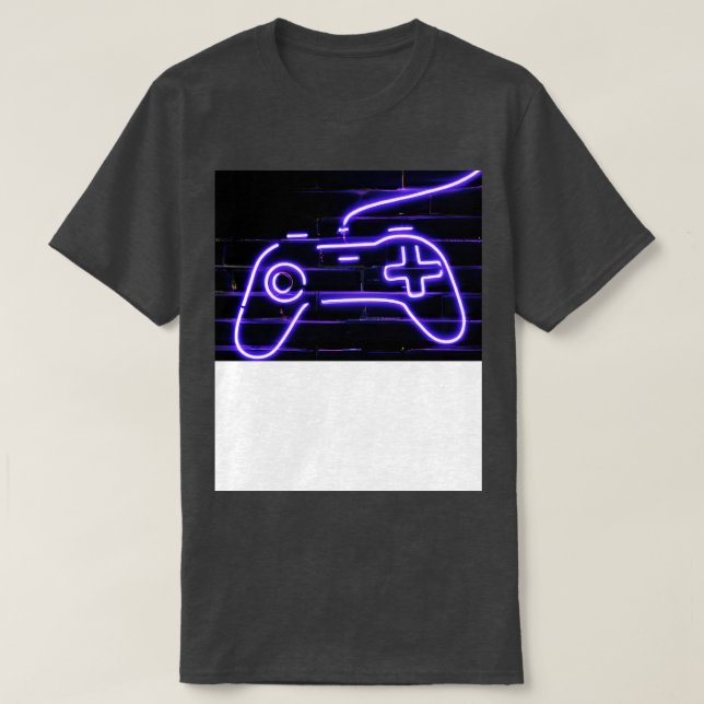 T-shirt Contrôleur de jeu Neon pour 2 (Design devant)