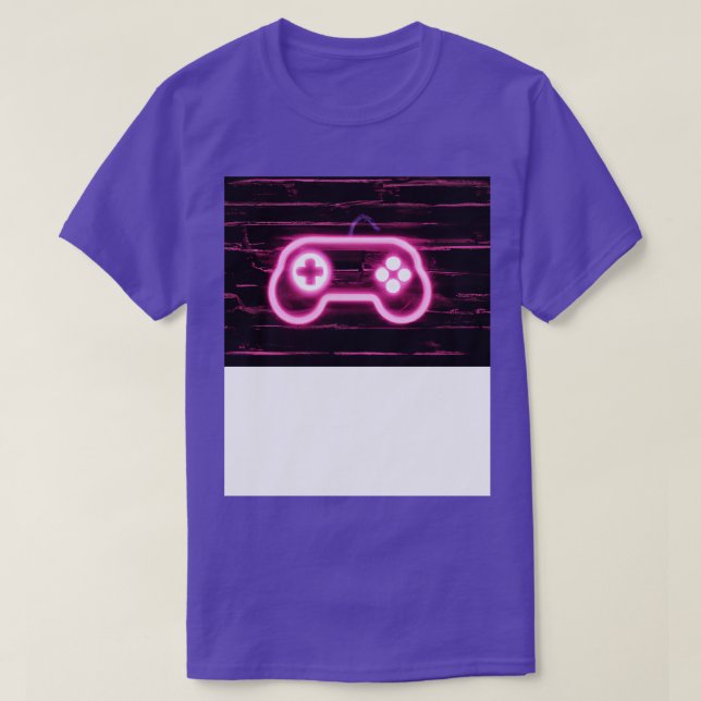 T-shirt Contrôleur de jeu Neon pour 3 (Design devant)