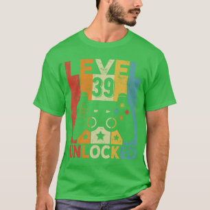 T-shirt Contrôleur de jeu Niveau 39 débloqué 39e anniversa