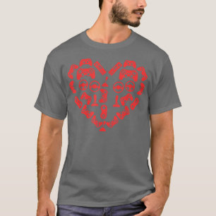 T-shirt Contrôleur de jeu vidéo Coeur Valentines Jour Cool