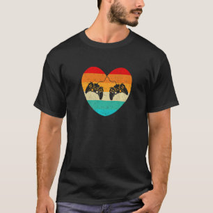 T-shirt Contrôleur de jeu vidéo cool Gamer Heart Design Bo