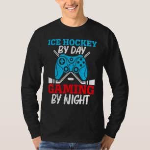 T-shirt Contrôleur de jeu vidéo de hockey sur glace le jou