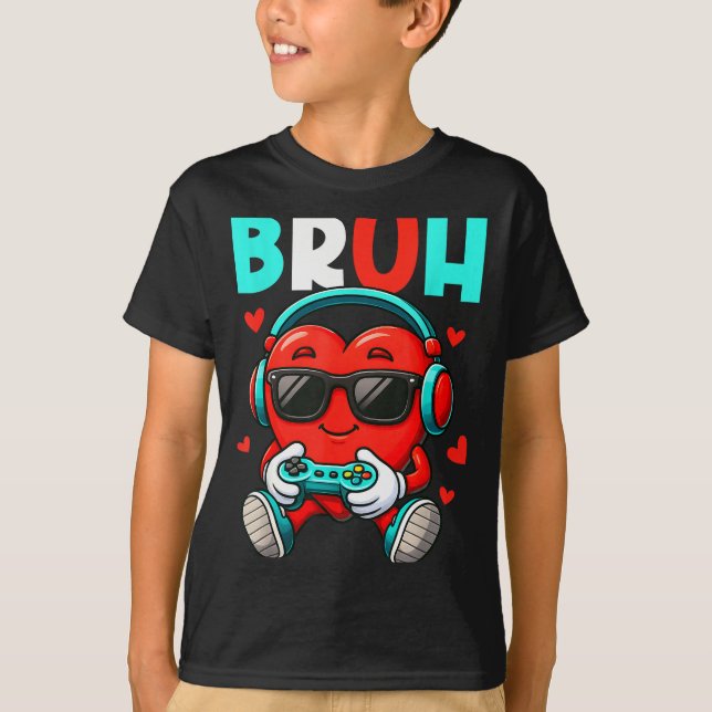 T-shirt Contrôleur de jeu vidéo de la Saint-Valentin pour  (Devant)