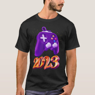 T-shirt Contrôleur de jeu vidéo déverrouillé 2023 Niveau d