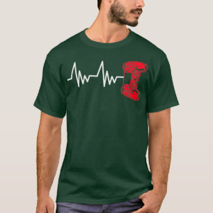 T-shirt Contrôleur de jeu vidéo en ligne de coeur Gamer av