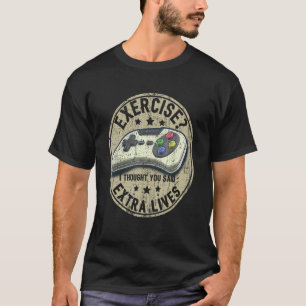 T-shirt Contrôleur de jeu vidéo Extra Lives Retro Gamer Bo