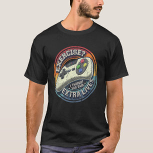 T-shirt Contrôleur de jeu vidéo Extra Lives Retro Gamer Bo