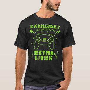 T-shirt Contrôleur de jeu vidéo Extra Lives Retro Gamer Bo