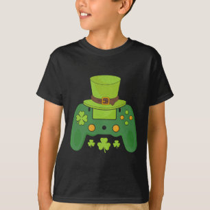 T-shirt Contrôleur de jeu vidéo Irish Gamer Boys Happy St 