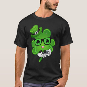 T-shirt Contrôleur de jeu vidéo irlandais St Patrick Day G