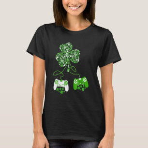 T-shirt Contrôleur de jeu vidéo irlandais St Patrick Day G