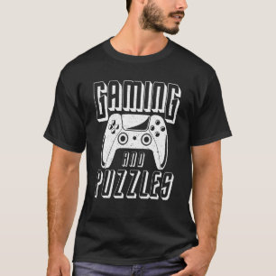 T-shirt Contrôleur De Jeu Vidéo Jeu Et Puzzles