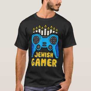 T-shirt Contrôleur de jeu vidéo juif Hanoukka Gamer Chanuk