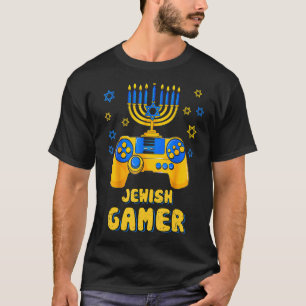 T-shirt Contrôleur de jeu vidéo juif Hanoukka Gamer Chanuk